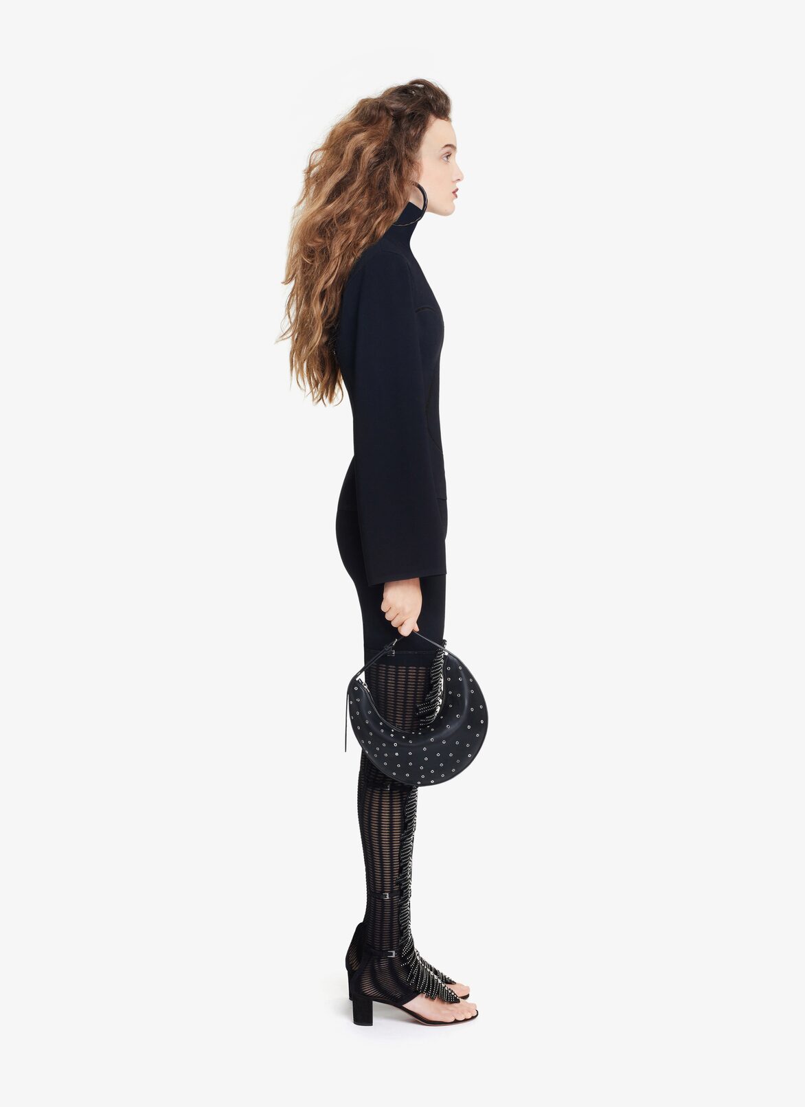 OPEN LACE LEGGINGS ALAÏA BLACK OPEN LACE LEGGINGS